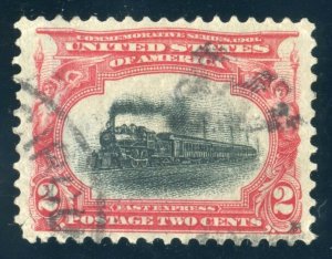 US Stamp #295 Locomotive 2c - PSE Cert - USED