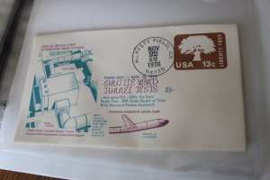 SPACE VOYAGE CACHET COVER - SHUTTLE WIND TEST  NOV 22, 1976 MOFFETT