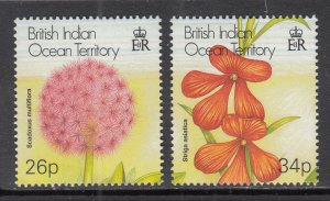 British Indian Ocean Territory 235-236 Flowers MNH VF