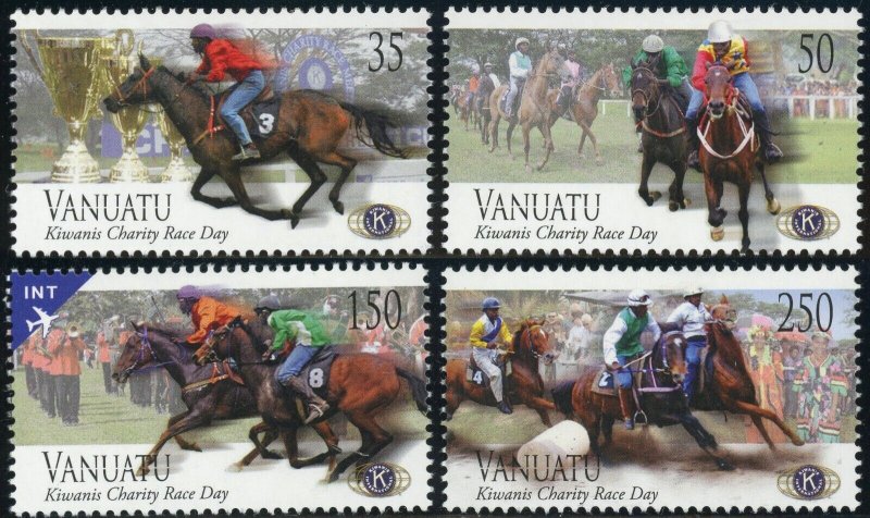 Vanuatu #1038-1041 Kiwanis Charity Race Day Postage Stamps 2012 Mint LH