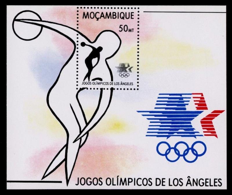 Mozambique 864 MNH Summer Olympics, Los Angeles, Discus