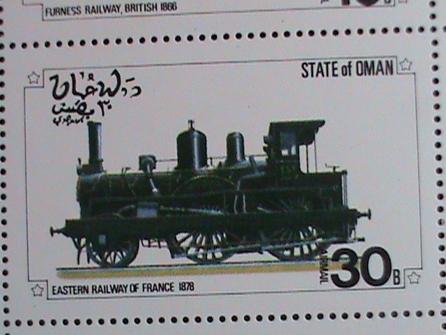 OMAN STAMP:WORLD FAMOUS CLASSIC TRAINS- STAMPS : MNH FULL SHEET VERY FINE