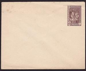 MALAYA FEDERATION 1950s 10c Tiger envelope unused...........................9006