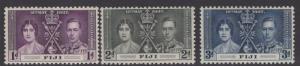 FIJI SG246/8 1937 CORONATION MTD MINT