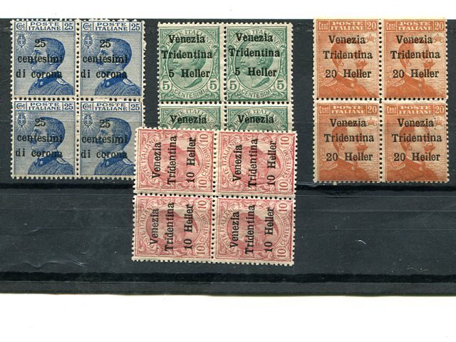 Austria/Italien Occ Mint NH blocks - Lakeshore Philatelics