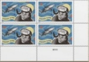 US Eugenie Clark BR Plate Block of 4 Stamps MNH 2022 Ships 4 May 2022.