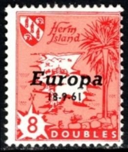 1961 Cinderella Herm Island Europa Overprints Set/6 MNH