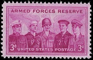 U.S. Scott # 1067  1955 3c brt pur  Armed Forces  mint-nh- vf