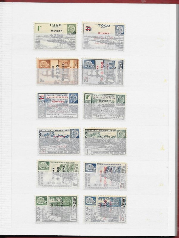 FRANCE COLONIES (200+) stamps VICHY Gov't NY World's Fair sets All Mint Unused