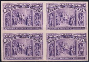 #235P4 Mint NG, VF, Block of 4 (CV $425) (CV $70 - ID52302) - Joseph Luft