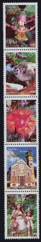 Ecuador 1579 MNH Flowers, Orchid, Animals, Architecture, Costumes