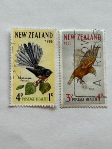 New Zealand – 1965 – Pair of “Bird” Semi-Postal Stamps – SC# B69 & B70 – Used