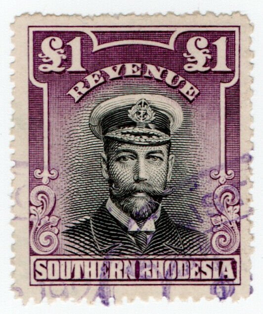 (I.B) Southern Rhodesia Revenue : Duty Stamp £1