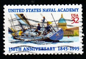 SC# 3001 - (32c) - 150th Anniv - US Naval Academy, used single