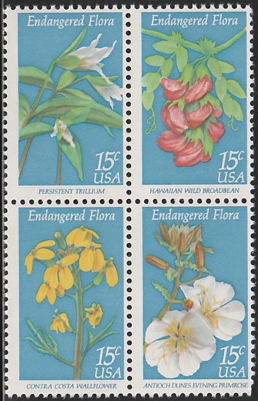 1786a MNH block of 4 Endangered Flora (1783-1786) - no per item S&H fee