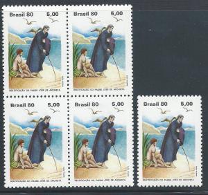 Brazil #1725, MNH, Blk/4 + 1