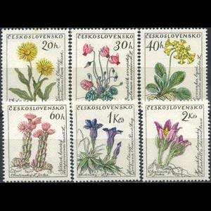 CZECHOSLOVAKIA 1960 - Scott# 1013-8 Flowers Set of 6 LH