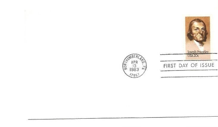 2038 Joseph Priestley, uncacheted FDC