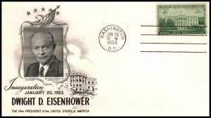US Dwight D Eisenhower 1st Term Inauguration 1953 Fleetwood Cover