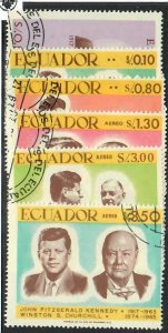 Ecuador;  Scott 764, 764A-764E; 1967; Precanceled; NH; Complete Set; JFK