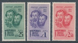 Italian Social Republic #32-4 NH Execution of Baniera Brothers Anniv.