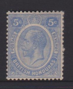 British Honduras Sc#97 MH Milky Blue Shade