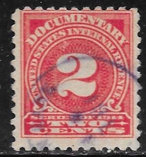 USA R208, 2c Documentary Revenue, used, F