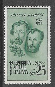 Italian Social Republic 32: 25c Bandiera Brothers, unused, NG, VF