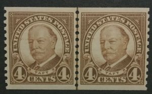 MOMEN: US STAMPS #687 LINE PAIR MINT OG NH **PSE GRADED CERT 85** LOT #33390