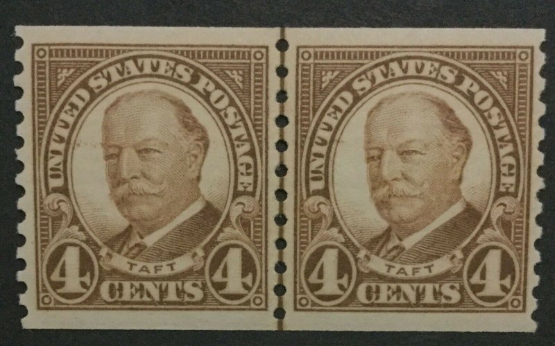 MOMEN: US STAMPS #687 LINE PAIR MINT OG NH **PSE GRADED CERT 85** LOT #33390