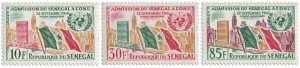 SENEGAL - 1962 - Admission to UNO - Perf 3v Set - Mint Never Hinged