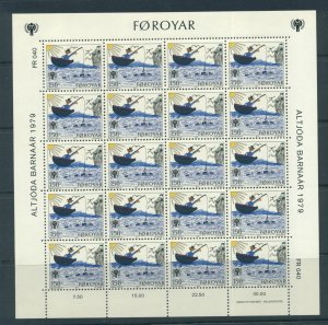 Faroe Islands 45-47 MNH Sheets of 24