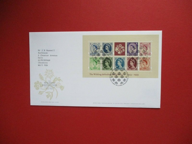 2003 GB Comm First Day Covers Complete Run Tallents House Edinburgh Used Typed