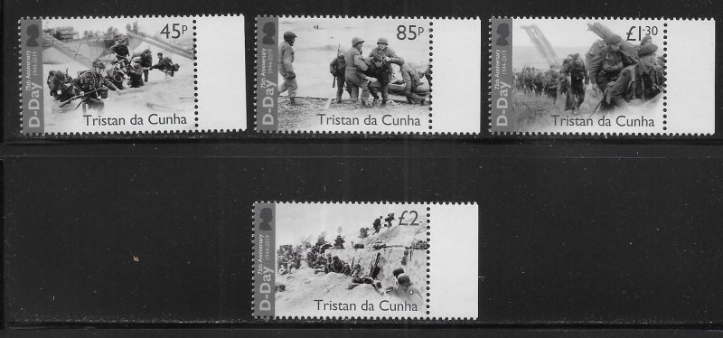 Tristan da Cunha 1157-60 75th D-Day set MNH (lib)
