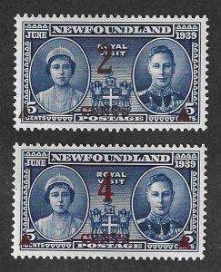 Newfoundland Scott #250-251 Mint Visit King George-Queen Elizabeth 2018 CV $2.50