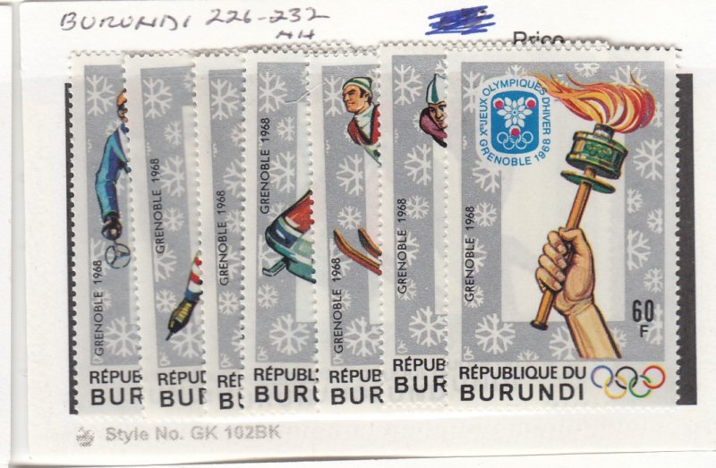 J26275  jlstamps 1968 burundi set mnh #226-32 olympics