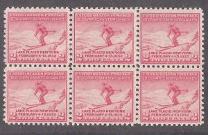 716 Mint,OG,NH... Block of 6... SCV $3.00