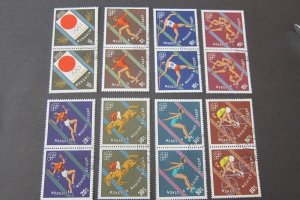 Mongolia 1964 Sc 351-58 Olympic CTO pair set FU