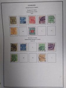 collection on pages Denmark newspaper stamps CN: CV $67