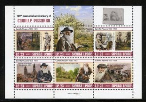 SIERRA LEONE 2023 105th MEMORIAL OF CAMILLE PISSARRO PAINTINGS SHEET MINT NH