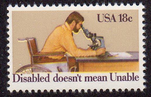 United States 1925 - Mint-NH - 18c Year of Disabled (1981) (cv $0.35)