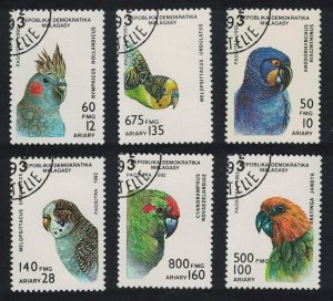 Malagasy Rep. Parrots Birds 6v 1993 CTO SG#955=961