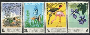 Singapore Stamp 112-115  - Sea shells, fish, birds, orchids