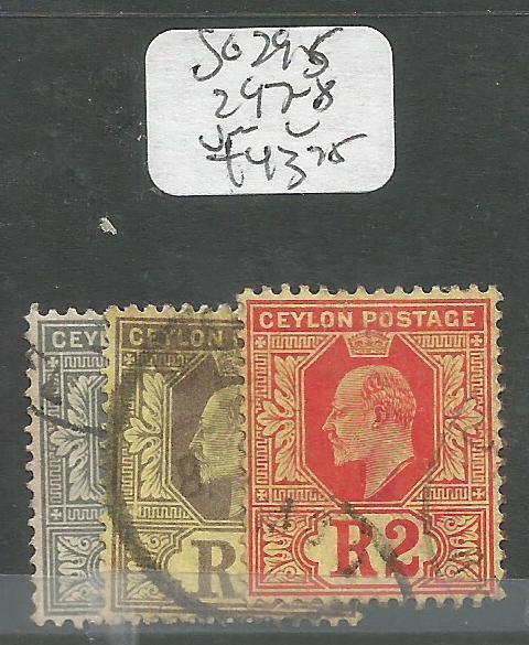 Ceylon SG 295, 297-8 VFU (10cmm)