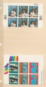 New Zealand, Postage Stamp, #B123a, B129a Mint NH Sheets, Princess Diana