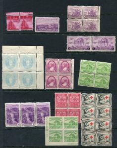 USA Accumulation Blocks Pair Single MNH us1896hp