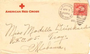 United States Louisiana Hospital Br. Alexandria 1921 numeral duplex  DPO  Red...