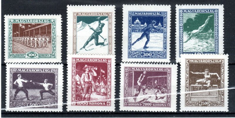 Hungary 1925 Sports Association Fund set SG 452-59 MNH