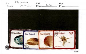 New Zealand, Postage Stamp, #674-677 Used, 1978 Sea Shells (AB)