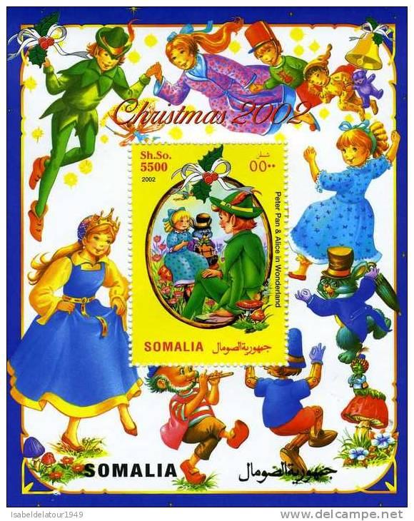 Somalia 2002 DISNEY Christmas Animation s/s Perforated Mint (NH)